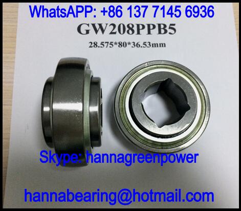 GW208PPB5 Square Bore Agricultural Machinery Bearing 28.575x80x36.5mm